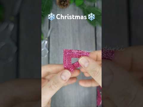 DIY Art Christmas Snowflakes 🎄🎁❄️❤️ A New Year's toy for a Christmas tree made of foamiran