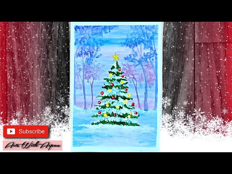 How to DRAW a MERRY CHRISTMAS easy | Arts With Arpan