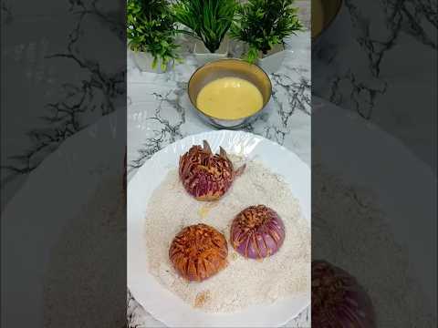 Air Fryer Blooming Onion | This onion Recipe is Wow 🙀 Crispy and Easy Recipe #ourfoodlab #onion