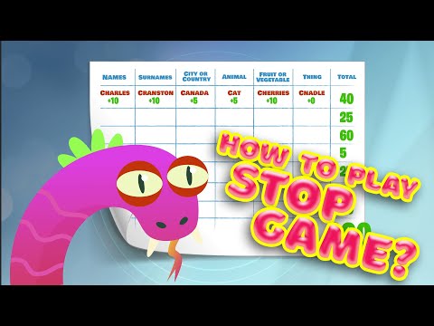 How to Play STOP word game.