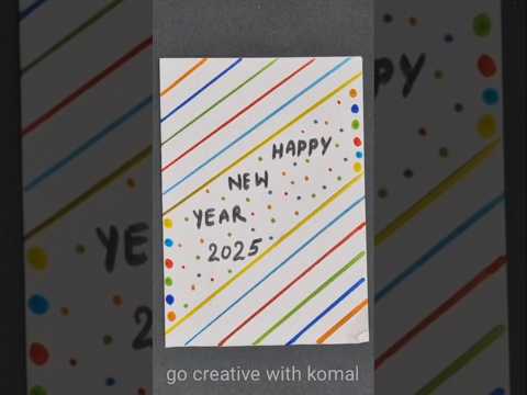 🥰Happy new year🥰 card 2025 / Handmade new year card idea/ How to make new year greeting card #shorts