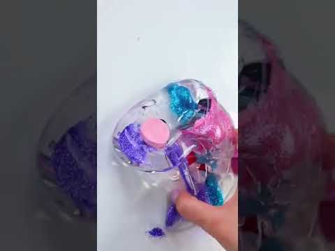 Mixing Makeup Into Slime 💄#Shorts #Slime