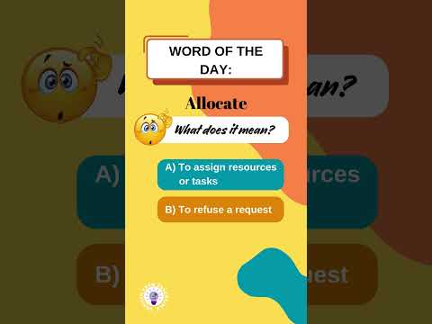 TOEIC Vocabulary Challenge: Allocate #toeicvocabulary #toeic