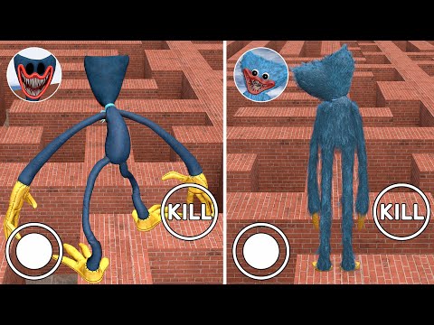 Playing as OLD HUGGY WUGGY vs Playing as NEW HUGGY WUGGY in THE MAZE?! (Garry's Mod)