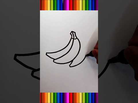 how to draw a banana #fruit #drawing #trending #shorts