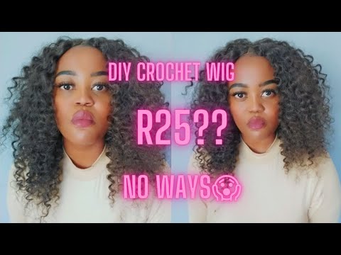 What😱 R25 Curly Wig Using Braiding hair | South African Youtuber