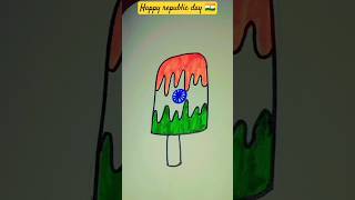 republic day drawing 🇮🇳#viralart #shortvideo #youtubeshorts #viral #flagart #republicdaydrawingeasy