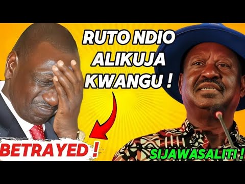 "RUTO BAGGED ME" RAILA ISCARIOT FINALLY BETRAYS RUTO DAYS AFTER SIGNING ODM-UDA COALITION!