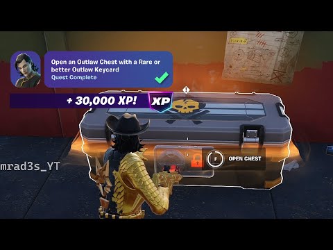 Open an Outlaw Chest with a Rare or better Outlaw Keycard Fortnite - How to get Rare  Outlaw Keycard