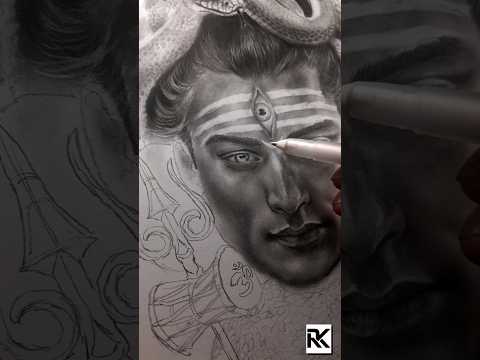 Lord Shiva #portrait trending #viral #pencildrawing #mahakumbh #shiva #mahadev #shivshankar #shankar