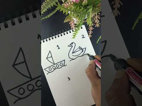 easy drawing with number/simple drawing ideas for beginners#shorts #viral