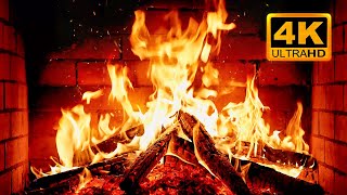 FIREPLACE 4K 🔥 Fireplace video with Burning Logs & Fire Sounds. Christmas Fireplace