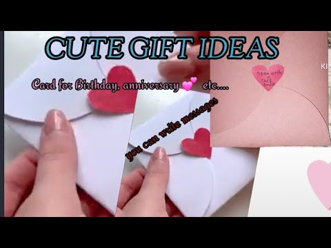 Cute gift ideas😍 💖 || DIY card making ideas|| Card for Birthday, Anniversary etc ❤️