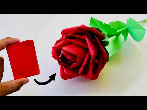 How To Make Beautiful Rose Flower | Diy Paper Rose Flower Easy