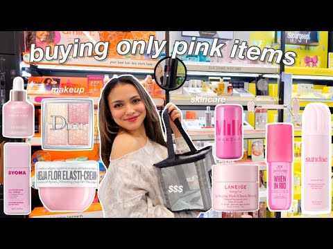 let’s go shopping for only PINK makeup and skincare ✨