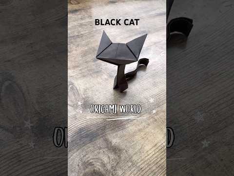 EASY ORIGAMI BLACK CAT HALLOWEEN TUTORIAL | HOW TO MAKE PAPER CAT ORIGAMI HALLOWEEN COSPLAY DESIGN