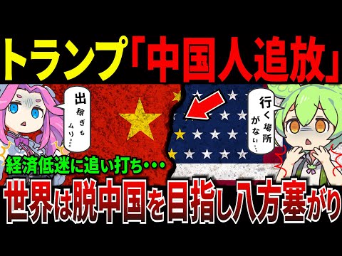 トランプが中国人を追放し国境を管理！中国経済にも追い打ち【ずんだもん＆ゆっくり解説】