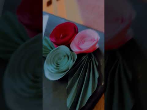 # booklet decoration # paper simple flowers# # paper rose # trending shorts#