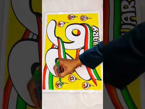 Republic Day Drawing Easy Steps / Republic Day Poster / How To Draw Republic Day Drawing #shorts