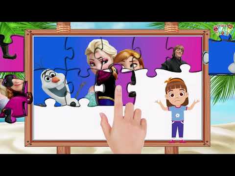 How to complete a Jigsaw Puzzle | Elsa, Anna, Olaf and Kristoff | Frozen | Disney Princesses