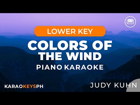 Colors Of The Wind - Judy Khun (Lower Key - Piano Karaoke)