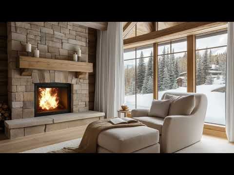 Cozy Winter Fireplace Ambiance | Fireplace Sounds, ASMR Sounds for Relaxation, Focus, and Study