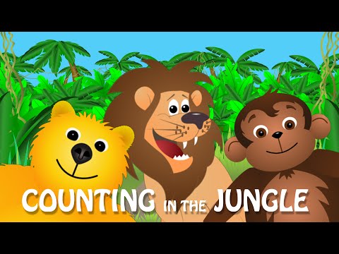 Counting in the Jungle | Learn to count from 1 to 10 | With Lions, monkeys and bears