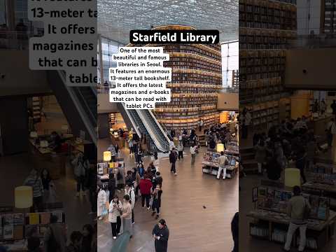 FAMOUS LIBRARY IN SEOUL!  #shorts #short #shortvideo #starfieldlibrary #famouslibrary #seaol #korea