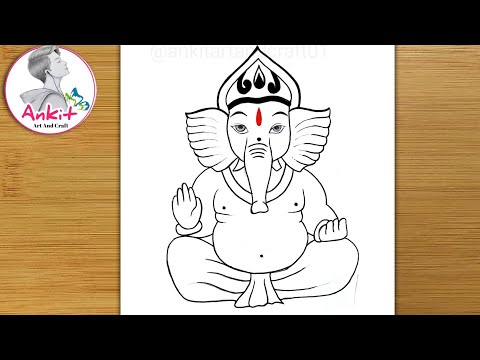 Ganpati Bappa Drawing pencil sketch/ Ganesha drawing / How to draw shree Ganesha drawing/ drawing