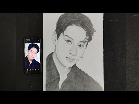 BTS Jungkook final details  pencil drawing / how to draw /easy drawing tutorial /drawing tutorial