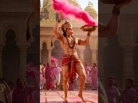 बजरंगबली का होली || Holi Status Video 🎨🎉 #shorts #holi #bollywood #trending #hanuman