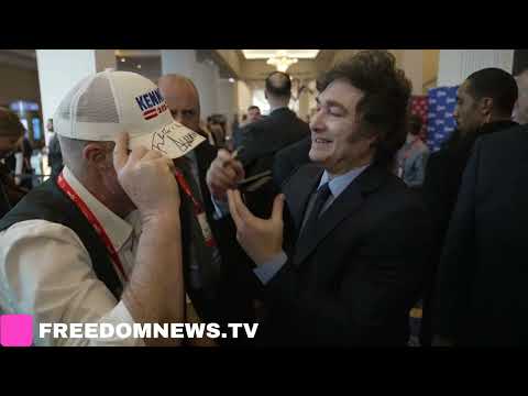 Javier Gerardo Milei, President of Argentina has arrived at CPAC 2025, greeted by fans