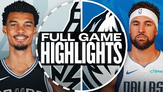 SPURS at MAVERICKS | FULL GAME HIGHLIGHTS | October 24, 2024