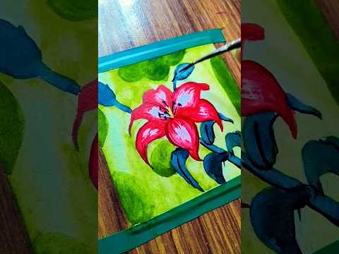 flower painting ♥️♥️#newmusic #nature #art"subscribe to my channel for more videos"