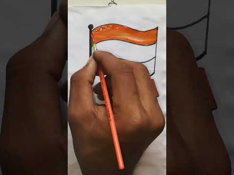 How to draw Indian Flag easy/happy independence day drawing/#shorts #art #viral