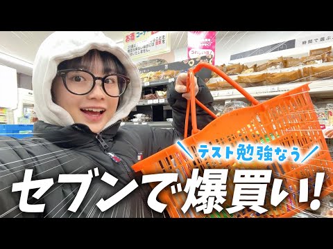 テスト直前！ガチ勉強乗り切るためにコンビニで爆買いしたもの大公開！【セブンイレブン編】