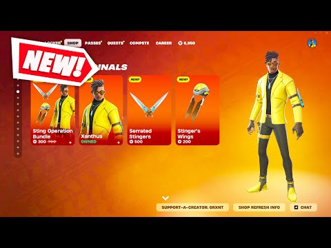 *NEW* FORTNITE XANTHUS SKIN OUT NOW! (Fortnite Item Shop Feb 24th)