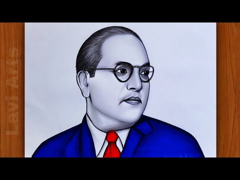 How to draw babasaheb bhimrao ambedkar (Easy step by step ) | dr ambedkar jayanti special drawing