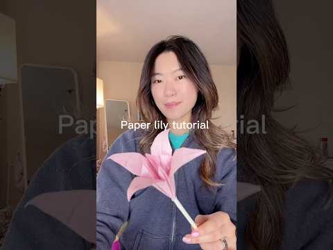 Paper lily tutorial #diy #papercraft #crafts #giftideas