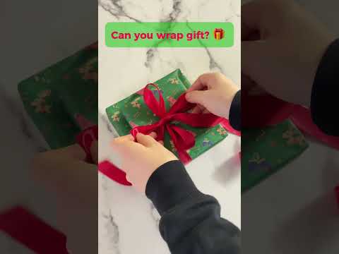 Easy way to wrap gifts🥰😍 #howtowrapagift #giftwrapping #wrappingtechnique #shorts