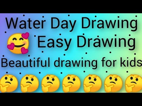 Water day drawing | water day poster drawing | water day easy drawing | easy drawing | for kids.