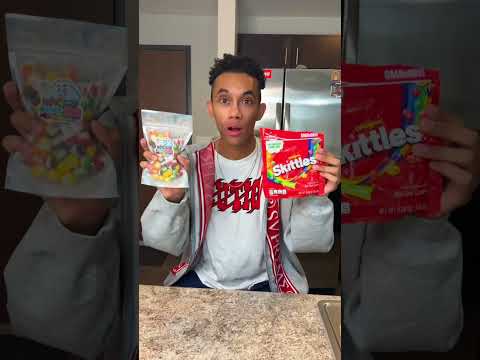 Switching My Friend’s REGULAR Skittles With Freeze Dried One’s Prank 😂 - #shorts