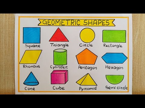 Mathematics Day special drawing easy| How to draw Geometric Shapes| Mathematics Shapes drawing chart