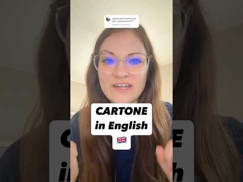 CARTONE in 🇬🇧? #inglese #imparainglese #ingleseperitaliani #lezionidinglese #ingleseonline