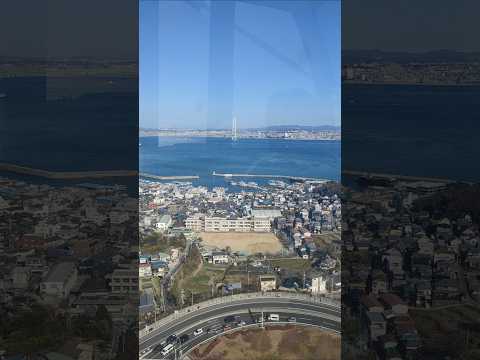 明石海峡と海の見える観覧車 淡路島のここらへん