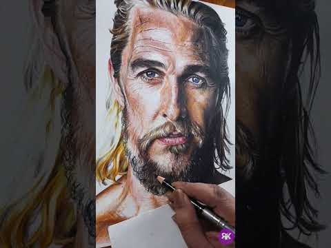 Matthew McConaughey #colorpencil Portrait#trending#viral#portrait #matthewmcConaughey #hollywood