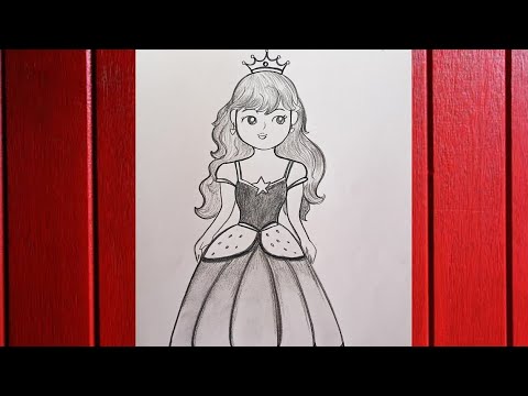 How to draw a girl easy //princess drawing