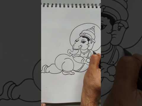 Quick simple and easy drawing of lord Ganesha/ How to draw ganpati bappa step by step