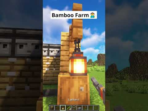 Minecraft Automatic Bamboo Farm🧑‍🌾 #shorts