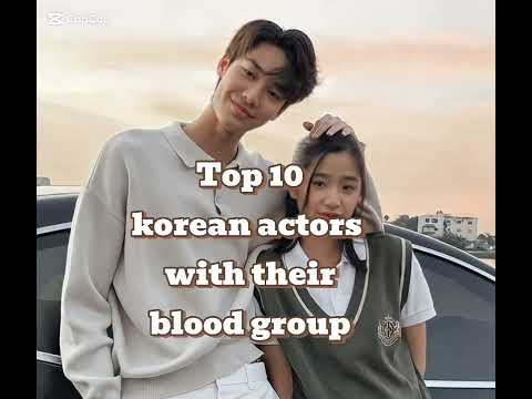 top 10 korean actors with their blood group 2024 #trending #facts #viralvideo #shorts